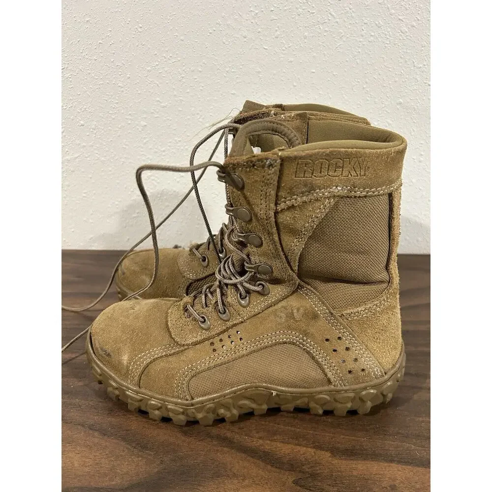 Rocky S2V Steel Toe Tactical Military Boots Coyote Brown Mens Size 5 6104 Combat